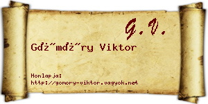Gömöry Viktor névjegykártya